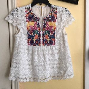 AGACI Colorful Embroidered Top